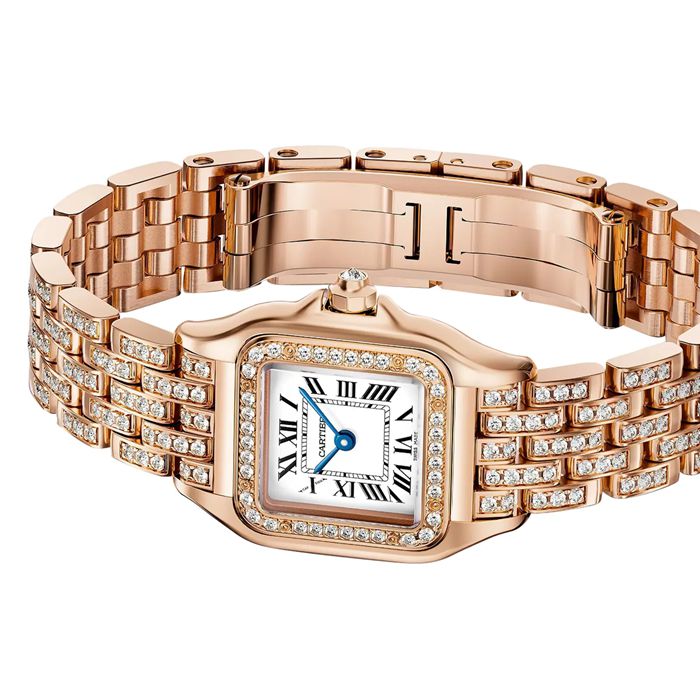 Orologio Cartier Panthere De Cartier Modello piccolo Movimento al quarzo Oro rosa WJPN0061 - immagine 5