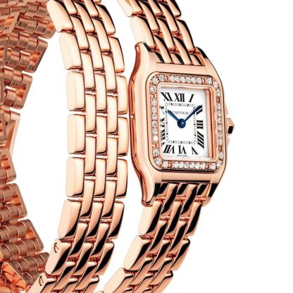 Orologio Cartier Panthere De Cartier Modello piccolo Movimento al quarzo Oro rosa WJPN0069 - immagine 2