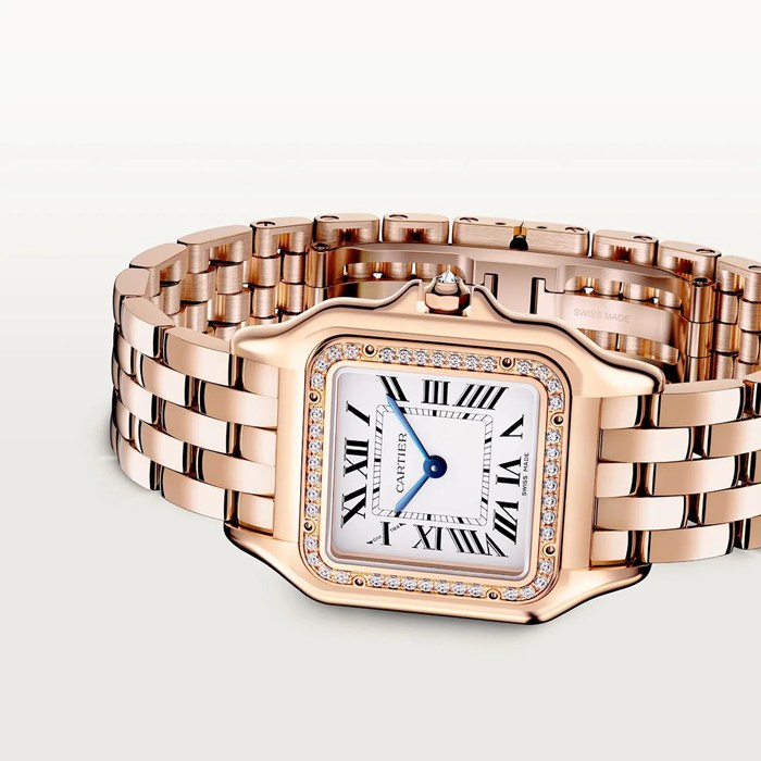 Orologio Cartier Panthere de Cartier modello medio movimento al quarzo Cassa in oro rosa WJPN0088 - immagine 3