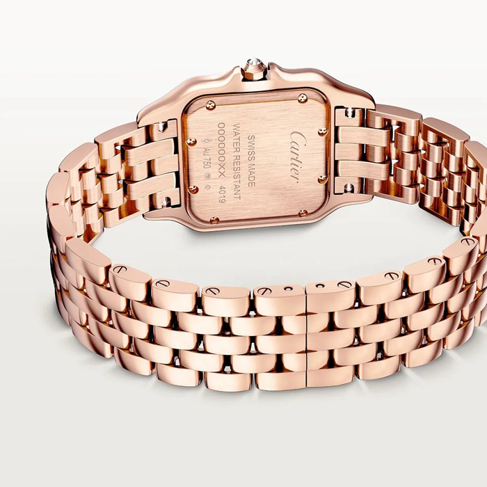 Orologio Cartier Panthere de Cartier modello medio movimento al quarzo Cassa in oro rosa WJPN0088 - immagine 5
