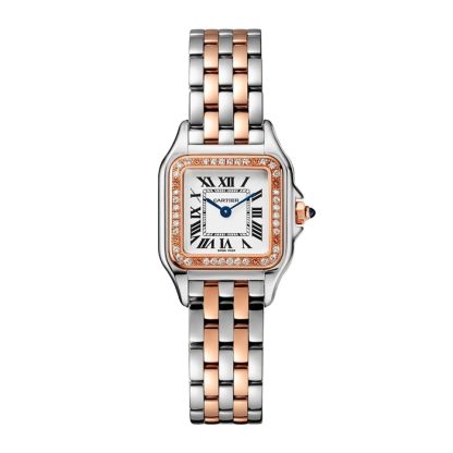 Orologio Cartier Panthere de Cartier modello piccolo Movimento al quarzo Cassa in oro rosa e acciaio W3PN0014 - immagine 2