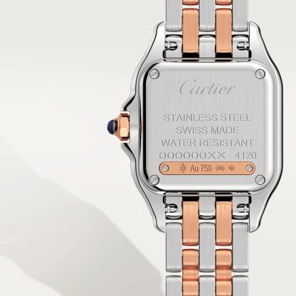 Orologio Cartier Panthere de Cartier modello piccolo Movimento al quarzo Cassa in oro rosa e acciaio W3PN0014 - immagine 5