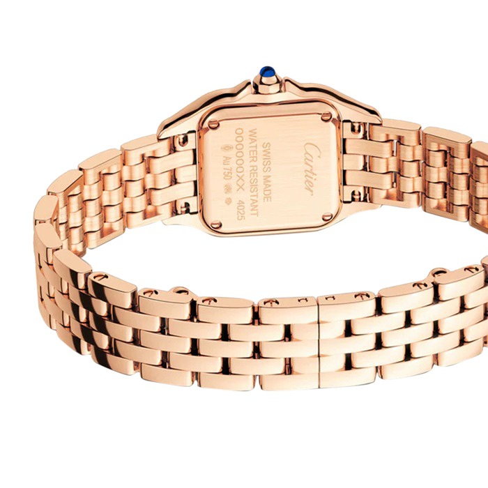 Orologio Cartier Panthere de Cartier modello piccolo movimento al quarzo Cassa in oro rosa 750/1000 dimensioni 23 mm x 30 mm WGPN0049 - immagine 3