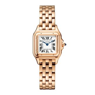 Orologio Cartier Panthere de Cartier modello piccolo movimento al quarzo Cassa in oro rosa 750/1000 dimensioni 23 mm x 30 mm WGPN0049