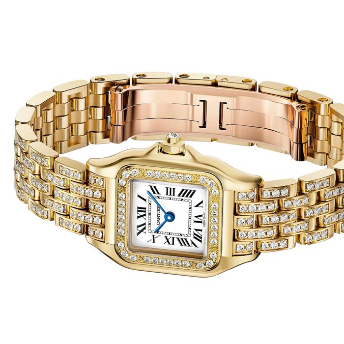 Orologio Cartier Panthere de Cartier modello piccolo movimento al quarzo Oro giallo WJPN0059 - immagine 5