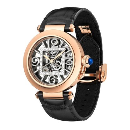 Orologio Cartier Pasha De Cartier 41 mm Movimento meccanico scheletrato a carica automatica Calibro 9624 MC Oro rosa WHPA0018 - immagine 2