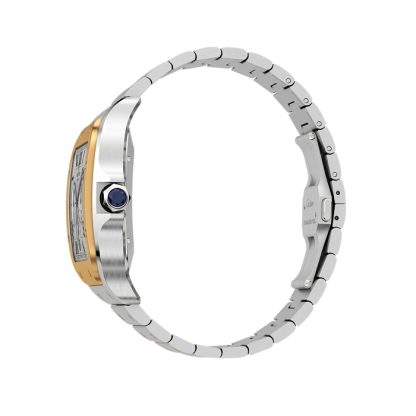 Orologio Cartier Santos De Cartier Cronografo Modello Extra-Large Movimento automatico Oro Giallo Acciaio Bracciali intercambiabili in metallo e gomma W2SA0008 - immagine 5