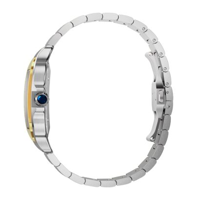 Orologio Cartier Santos De Cartier Modello Grande Carica Automatica Cassa Acciaio Oro Giallo Cinturino Pelle Intercambiabile W2SA0030 - immagine 5