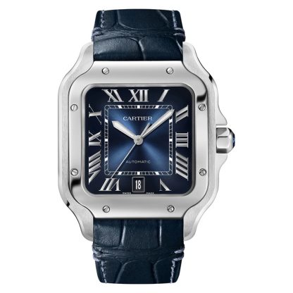 Orologio Cartier Santos De Cartier Modello Grande Carica Automatica Cassa Acciaio WSSA0071 - immagine 2