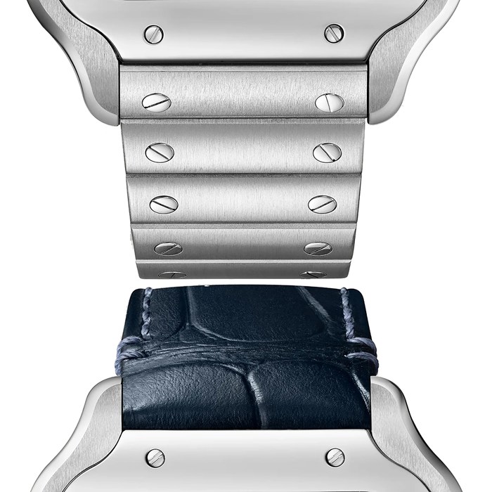 Orologio Cartier Santos De Cartier Modello Grande Carica Automatica Cassa Acciaio WSSA0071 - immagine 4