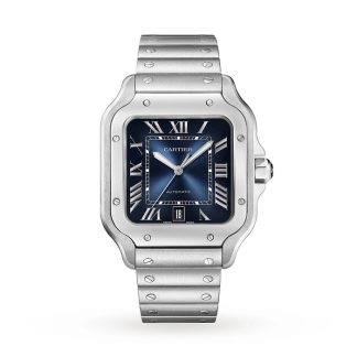 Orologio Cartier Santos De Cartier Modello Grande Carica Automatica Cassa Acciaio WSSA0071