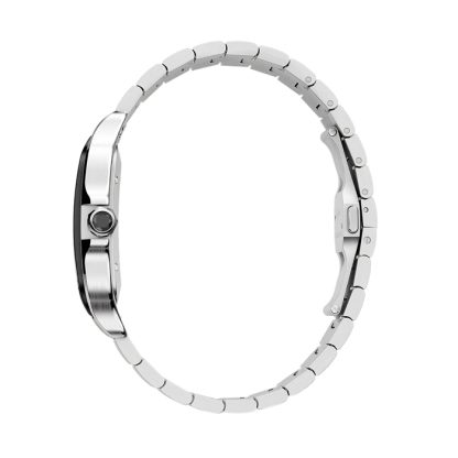 Orologio Cartier Santos De Cartier Modello Grande Movimento Automatico Acciaio ADLC Bracciali intercambiabili in metallo e gomma WSSA0037 - immagine 4