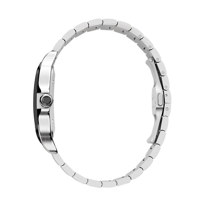 Orologio Cartier Santos De Cartier Modello Grande Movimento Automatico Acciaio ADLC Bracciali intercambiabili in metallo e gomma WSSA0037 - immagine 4