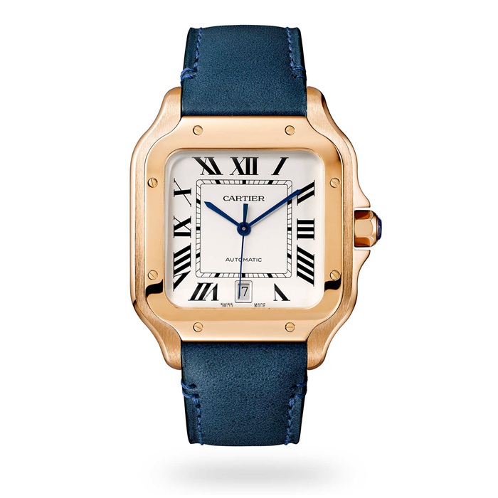 Orologio Cartier Santos De Cartier Modello Grande Movimento Automatico Oro Rosa 2 Bracciali in pelle intercambiabili WGSA0019 - immagine 2