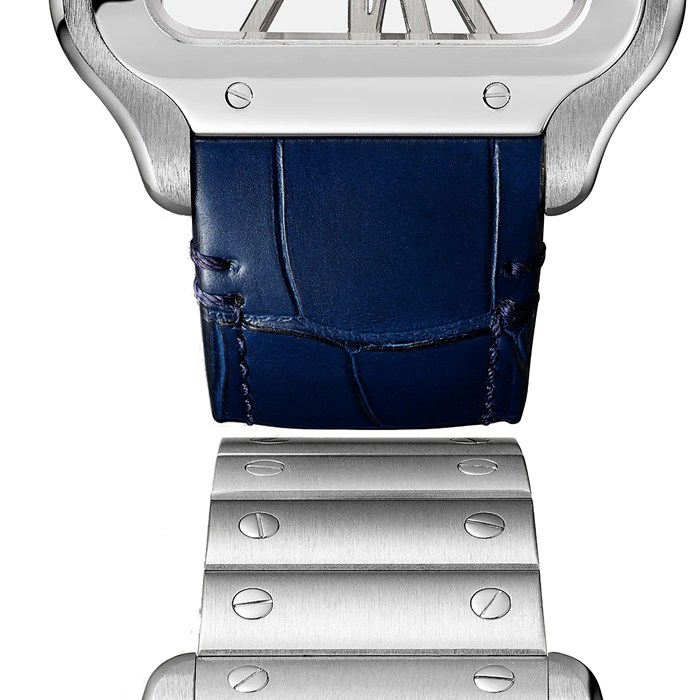Orologio Cartier Santos De Cartier Modello Grande Movimento meccanico a carica manuale Acciaio WHSA0015 - immagine 2