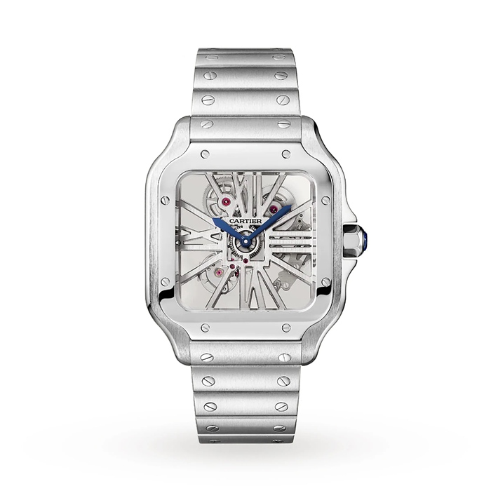 Orologio Cartier Santos De Cartier Modello Grande Movimento meccanico a carica manuale Acciaio WHSA0015
