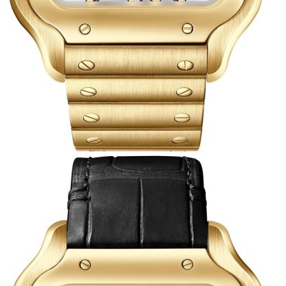 Orologio Cartier Santos De Cartier Scheletro Modello Grande Movimento meccanico scheletrico a carica manuale 9612 MC Oro giallo WHSA0042 - immagine 4