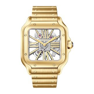 Orologio Cartier Santos De Cartier Scheletro Modello Grande Movimento meccanico scheletrico a carica manuale 9612 MC Oro giallo WHSA0042