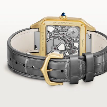 Orologio Cartier Santos-Dumont Micro-Rotor Skeleton Modello grande Movimento meccanico automatico Cassa in oro giallo 18 carati WHSA0043 - immagine 4