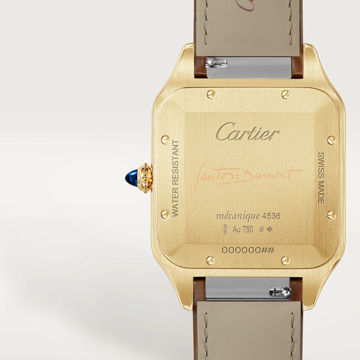 Orologio Cartier Santos Dumont Modello Extra-Large Carica Manuale Oro Giallo WGSA0111 - immagine 2