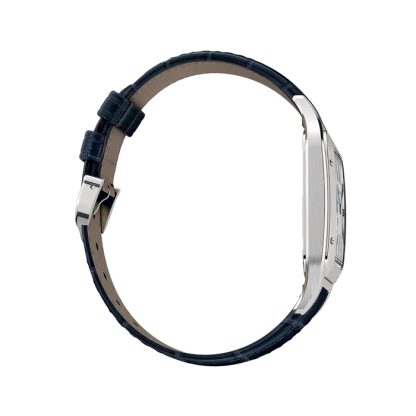 Orologio Cartier Santos-Dumont Modello Extra-Large Movimento meccanico a carica manuale Acciaio Pelle WSSA0032 - immagine 4