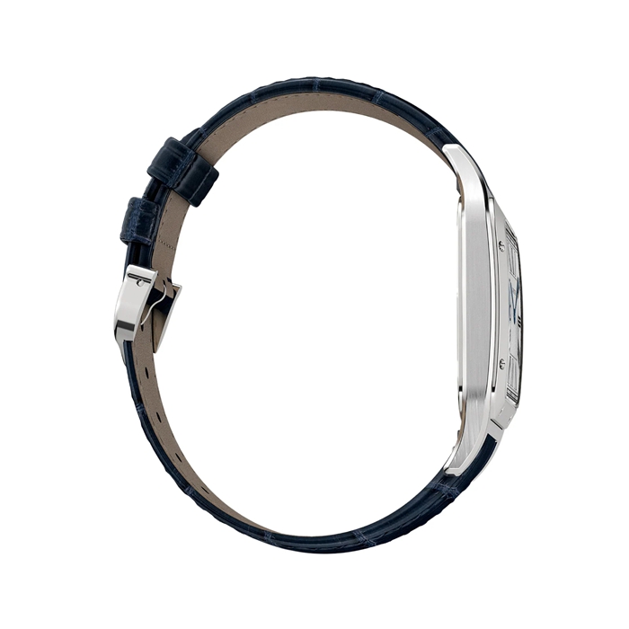 Orologio Cartier Santos-Dumont Modello Extra-Large Movimento meccanico a carica manuale Acciaio Pelle WSSA0032 - immagine 4