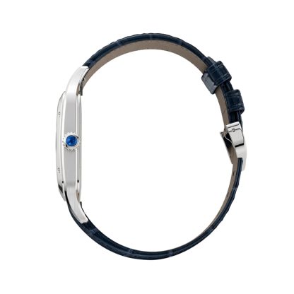 Orologio Cartier Santos-Dumont Modello Extra-Large Movimento meccanico a carica manuale Acciaio Pelle WSSA0032 - immagine 5
