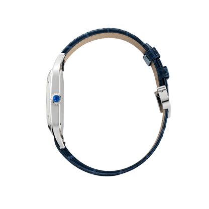 Orologio Cartier Santos-Dumont Modello Grande Movimento al quarzo Acciaio Pelle WSSA0085 - immagine 5