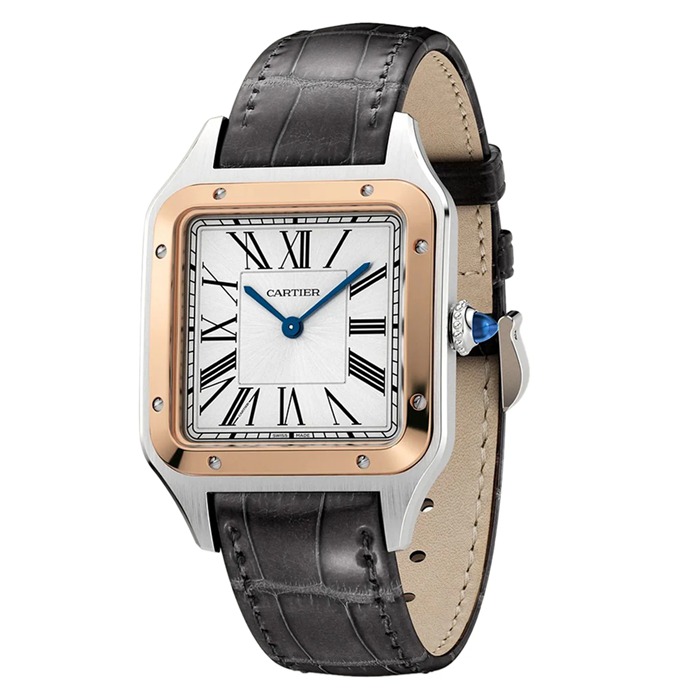 Orologio Cartier Santos-Dumont Modello Grande Movimento al quarzo Cassa Acciaio W2SA0037 - immagine 2