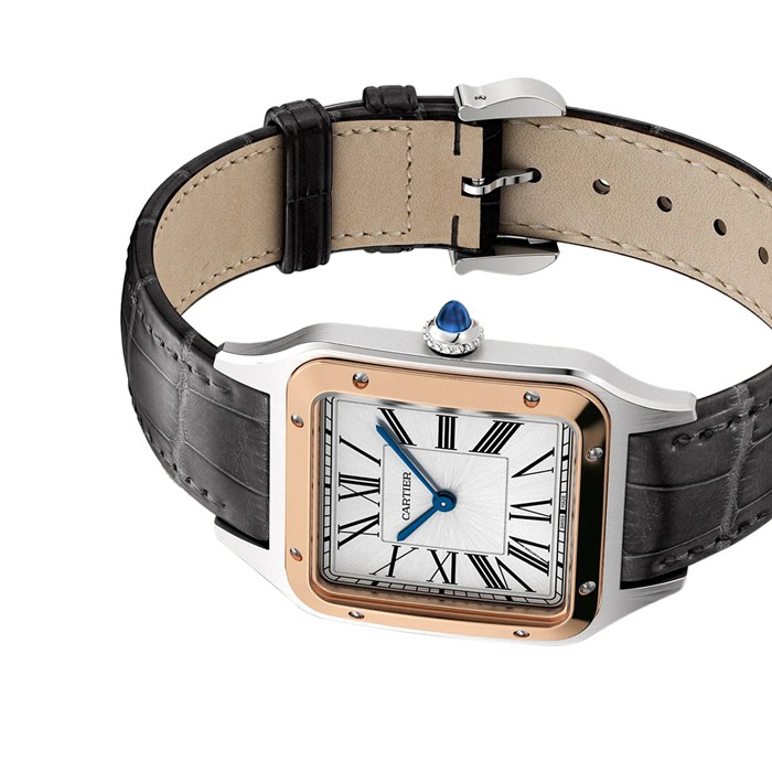 Orologio Cartier Santos-Dumont Modello Grande Movimento al quarzo Cassa Acciaio W2SA0037 - immagine 5