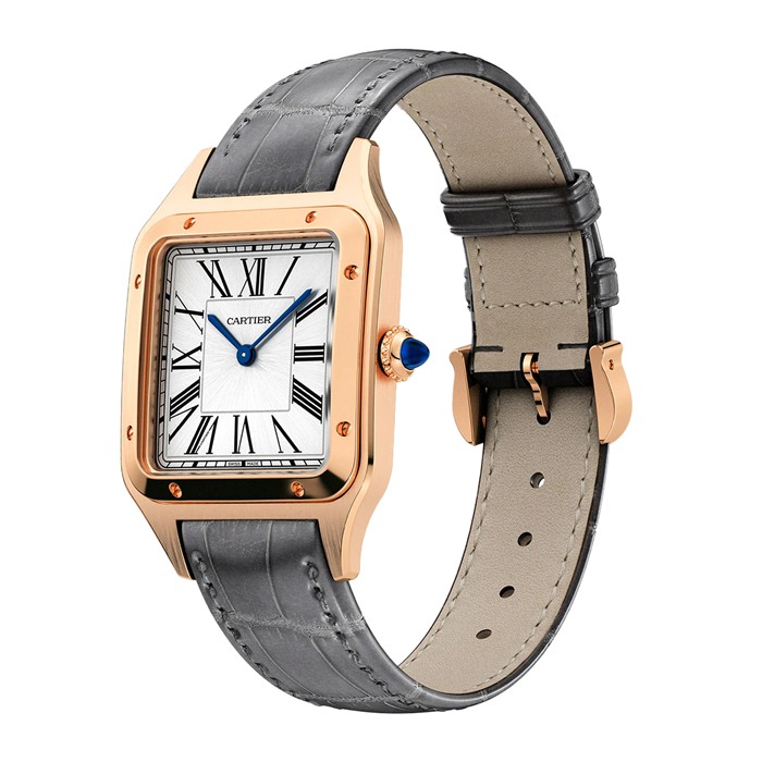 Orologio Cartier Santos-Dumont Modello Grande Movimento al quarzo Pelle Oro Rosa WGSA0021 - immagine 2