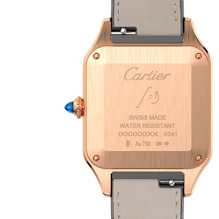 Orologio Cartier Santos-Dumont Modello Grande Movimento al quarzo Pelle Oro Rosa WGSA0021 - immagine 4