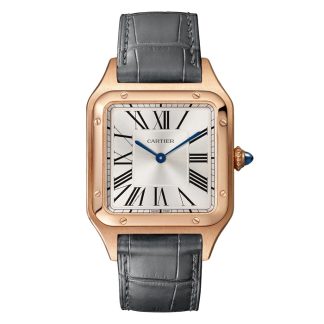 Orologio Cartier Santos-Dumont Modello Grande Movimento al quarzo Pelle Oro Rosa WGSA0021