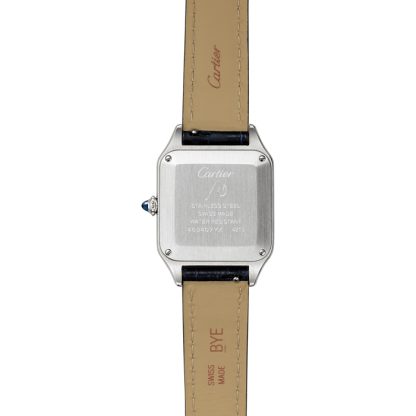 Orologio Cartier Santos-Dumont Modello Piccolo Movimento al quarzo Acciaio Pelle WSSA0023 - immagine 2