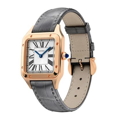 Orologio Cartier Santos-Dumont Modello Piccolo Movimento al quarzo Pelle Oro Rosa WGSA0022 - immagine 2