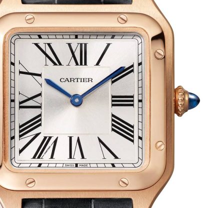 Orologio Cartier Santos-Dumont Modello Piccolo Movimento al quarzo Pelle Oro Rosa WGSA0022 - immagine 3