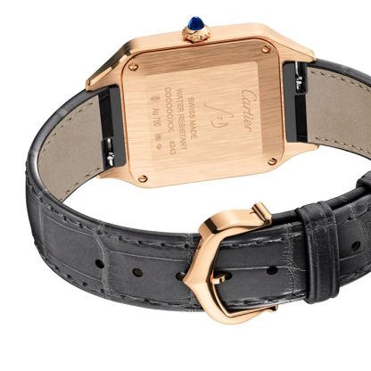 Orologio Cartier Santos-Dumont Modello Piccolo Movimento al quarzo Pelle Oro Rosa WGSA0022 - immagine 5