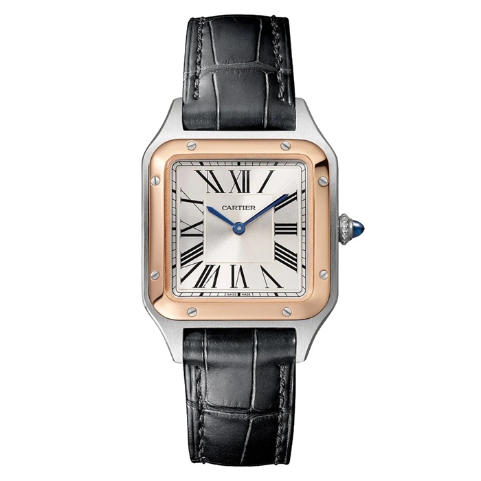 Orologio Cartier Santos-Dumont Modello Piccolo Movimento al quarzo ad alta autonomia Cassa in acciaio W2SA0038