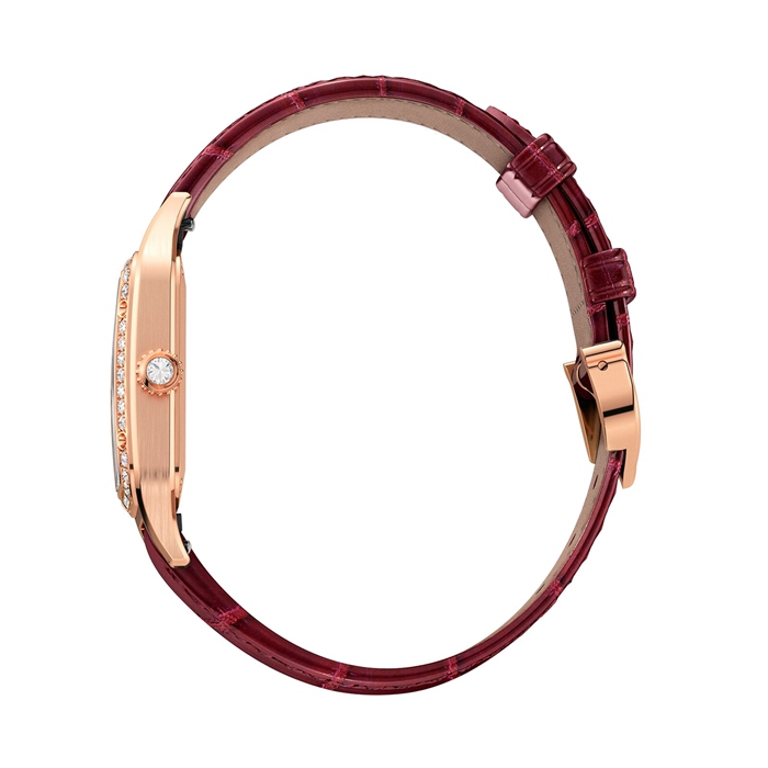 Orologio Cartier Santos-Dumont Modello Piccolo Oro Rosa Diamanti Cinturino Pelle WJSA0017 - immagine 3