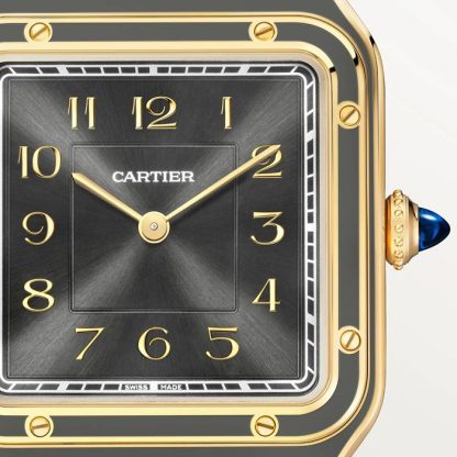 Orologio Cartier Santos-Dumont modello grande Movimento meccanico a carica manuale 430 MC Oro giallo WGSA0097 - immagine 2