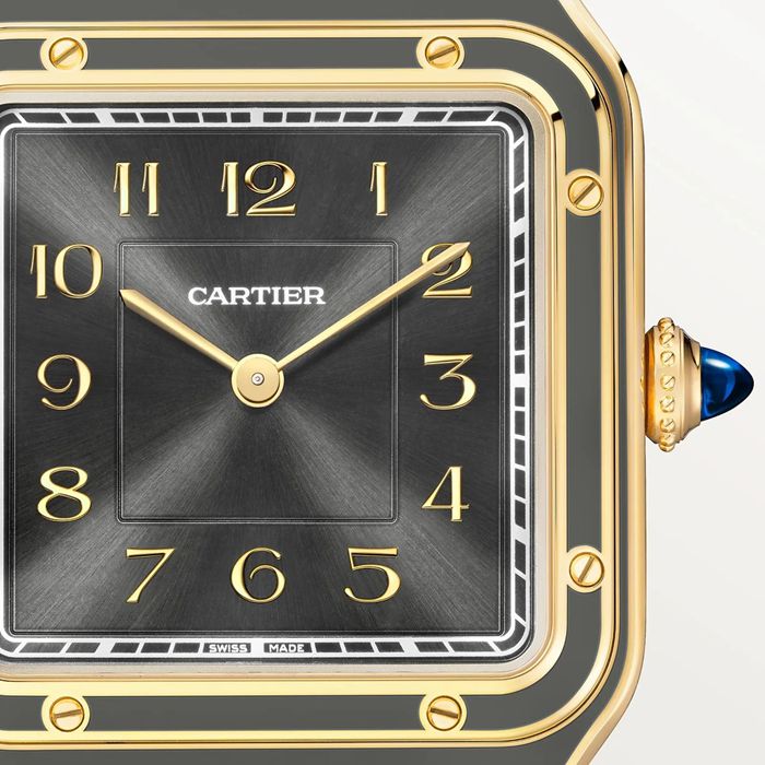 Orologio Cartier Santos-Dumont modello grande Movimento meccanico a carica manuale 430 MC Oro giallo WGSA0097 - immagine 2