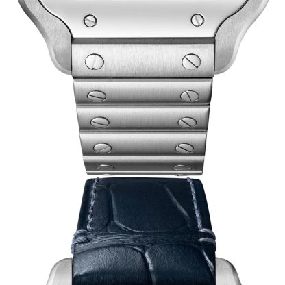 Orologio Cartier Santos de Cartier Modello medio Acciaio Automatico Cinturino in pelle intercambiabile WSSA0063 - immagine 2