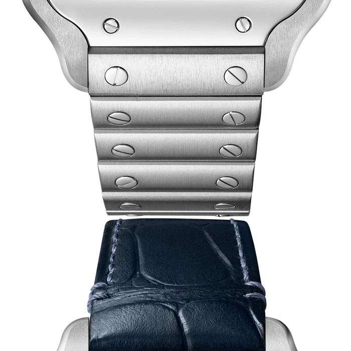 Orologio Cartier Santos de Cartier Modello medio Acciaio Automatico Cinturino in pelle intercambiabile WSSA0063 - immagine 2