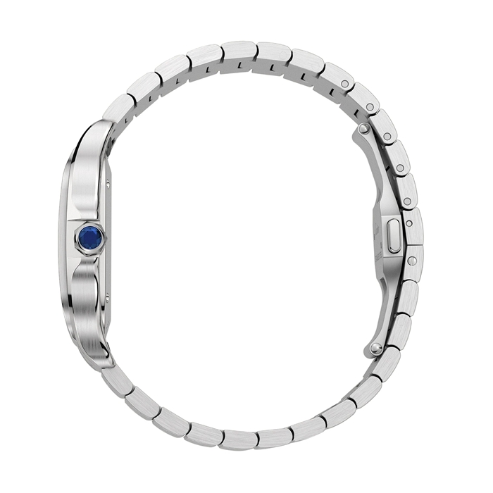 Orologio Cartier Santos de Cartier Modello medio Acciaio Automatico Cinturino in pelle intercambiabile WSSA0063 - immagine 4