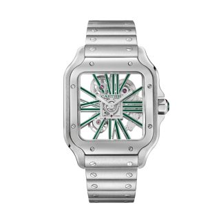 Orologio Cartier Santos scheletrato modello grande Movimento meccanico di manifattura a carica manuale WHSA0028