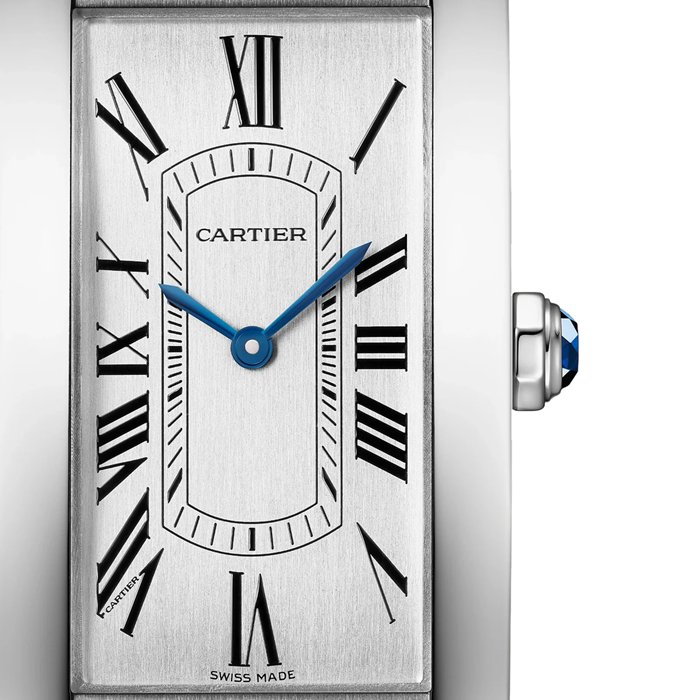 Orologio Cartier Tank Américaine Modello Grande Movimento Automatico Acciaio Pelle WSTA0083 - immagine 2