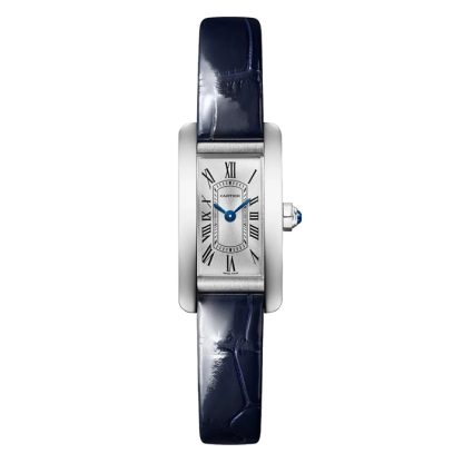 Orologio Cartier Tank Américaine Modello Mini Movimento al quarzo Acciaio Pelle WSTA0081