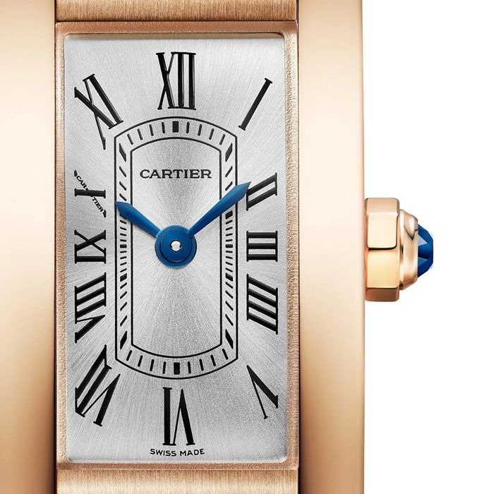 Orologio Cartier Tank Americaine Modello Mini Movimento al quarzo Cassa in oro rosa WGTA0341 - immagine 2