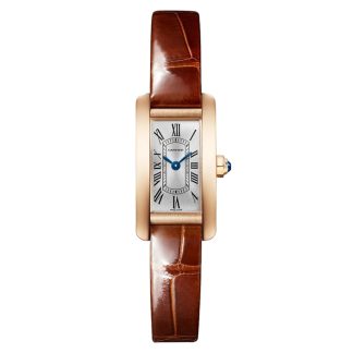 Orologio Cartier Tank Americaine Modello Mini Movimento al quarzo Cassa in oro rosa WGTA0341