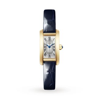 Orologio Cartier Tank Américaine Modello Mini Movimento al quarzo Oro giallo WGTA0353